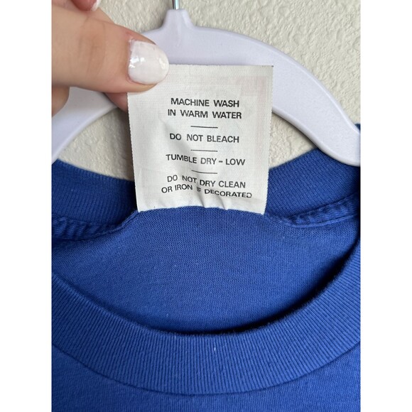 REAL VINTAGE 1980s  Superman T-shirt Blue DC Universe Medium - Picture 4 of 7